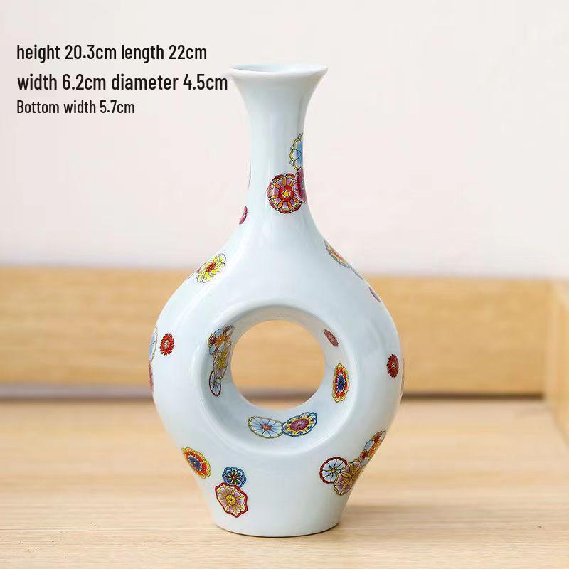 Antique Blue and White Chinese Porcelain Vase - European & American Handicraft for Flower Arrangements