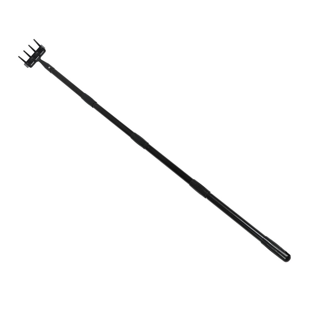 Weeding Rake Adjustable Length Stainless Steel Ergonomic Handle Hand Rake Garden Tool for