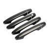 For Honda Civic 9th Gen 2012-2015 Car Carbon Fiber Style Black Exterior Door Handle Moulding Cover Trim w/Keyless Entry Decor