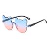 1/12 Pairs Cute Bear Shaped Sunglasses for Children  New Fashion Rimless Multi-color Decor Shades Stylish Design Sun Glasses