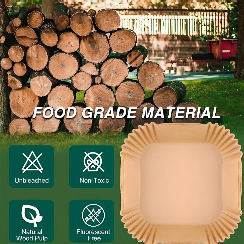 50/100/150/200Pcs Air Fryer Paper Liner Square Air Fryer Reusable Non-Stick Parchment Papers Oil-Absorbing Paper Air Fryers