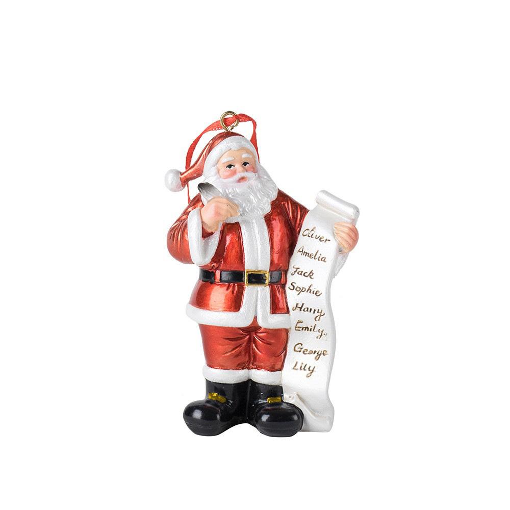 New Santa Christmas Pendant Home Desktop Christmas Tree Decoration Hanging Gift Resin Ornament