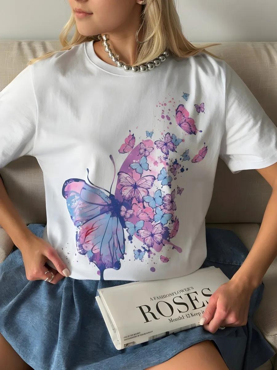 Dressy printed T-shirt L