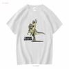 The Jesus Lizard Mudhoney Dinosaur Riding T Shirt Meme Top 1446 Vintage Washed Stretched Top For Everyday Wear Versatile