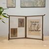 Desktop Solid Wood Photo Frame for A4 Art, Calligraphy, and Chinese Painting Display