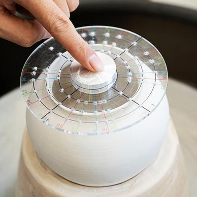 Pottery Trimming Spinner Tool Ceramic Disc Wheel Trim Clay Tools for Potters Easy To Use Colorful Scale