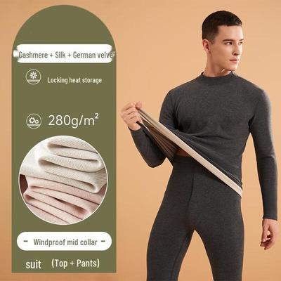 Herren Mid-Collar Thermounterwäsche Set