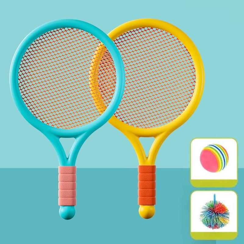 Creative Children's Badminton Racket Elastic Racket Parent-child Interaction Outdoor Sports Tennis Racket Set Puzzle Toy Gift
