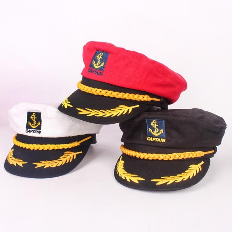 Women Adjustable Captain Sailors Hat Breathable Polyester Lightweight For Daily Outings