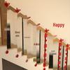 Wedding Stair Railing Pull Flower and Ribbon Set for Room Decoration