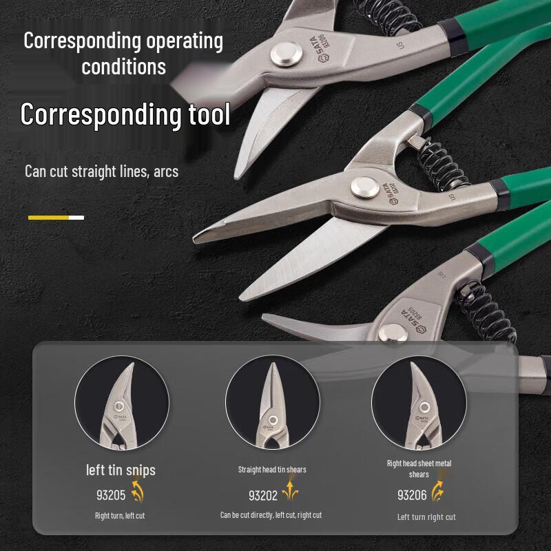 SATA British Type Right-Cut Tin Snips