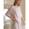 Summer 2024 New Arrival Short-Sleeve Pajamas Print Thin Loose Suitable for Daily Wear Two-piece Set Homewear for Women