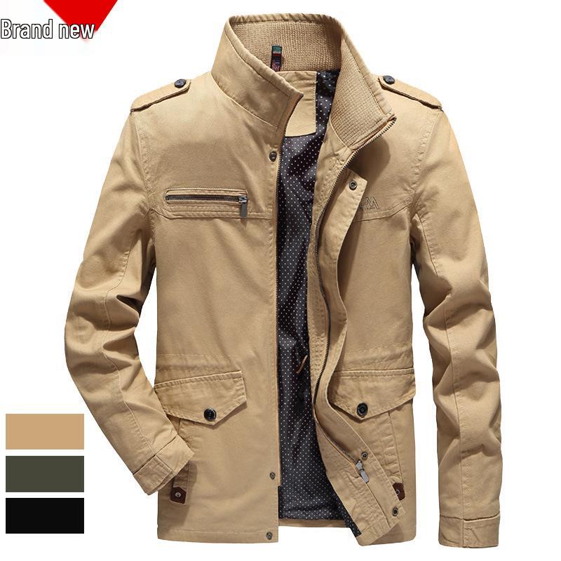 Męska młodzieżowa kurtka casualowa do połowy długości ze stójką na jesień/zimę