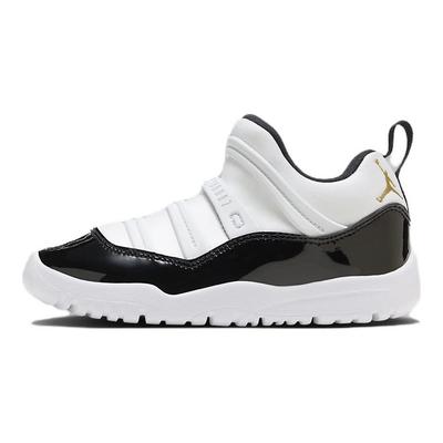 Air 11 Retro Little Flex PS Gratitude / Defining Moment Kids Sneakers White Black Metallic-Gold BQ7101-170