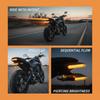 Motorcycle 12V Led Turn Signal Lights Sequential Flowing Waterproof Strip Shape Indicator Blinker Lamp For Motorbikes Scooters