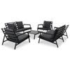 Day and Night - Day and Night Garden Furniture 5 Pieces and Dark Gray Aluminum Cushions