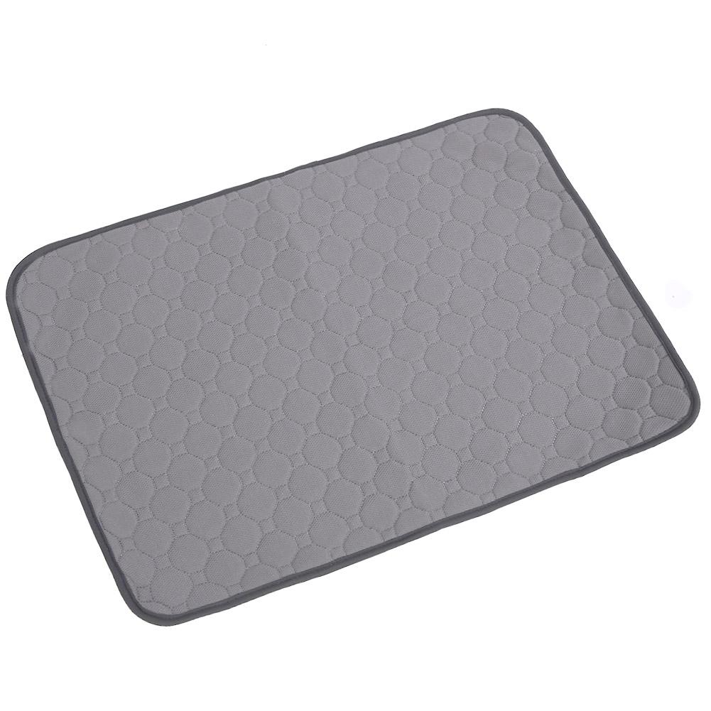 Waterproof Pet Puppy Training Mat Washable Reusable Pee Pads for Dog Cat (Gray S)
