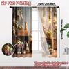 2pcs, 2D FLAT PRINTING Curtains (Without Rod) Easter Wonderland Modern Pattern Curtains Durable Polyester Curtains Art Deco