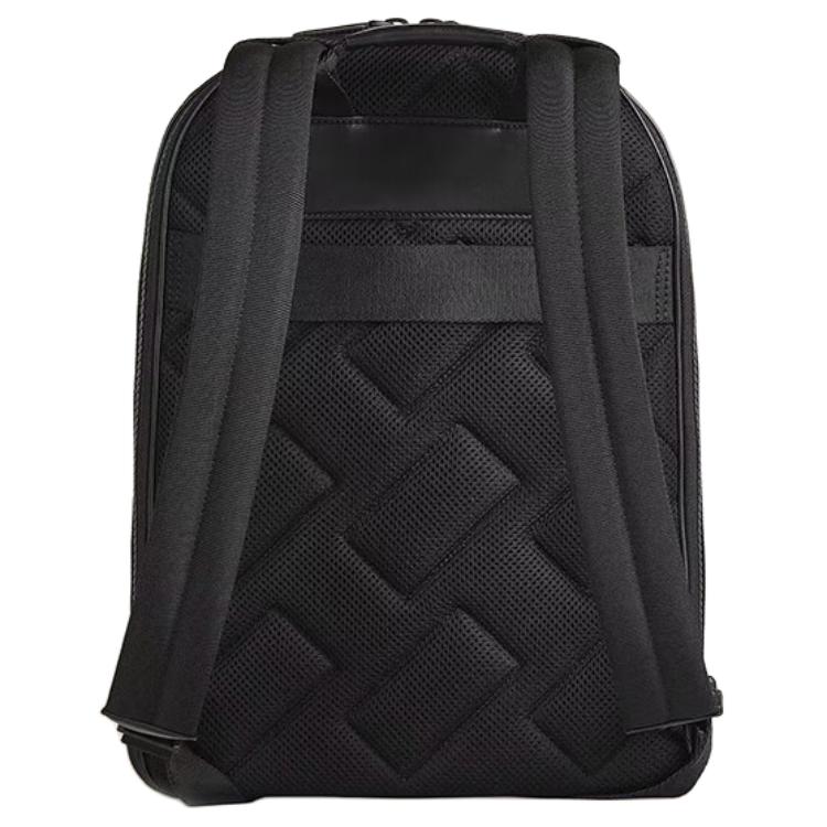 Montblanc Style 3.0 Brand Logo Multifunctional Design Zipper Closure Leather Backpack Medium Men Backpack Black MB221138