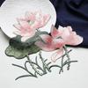 Lotus Embroidery Cloth Patch for DIY Decorative Painting and Clothes Repair In Chinese Ethnic Style.