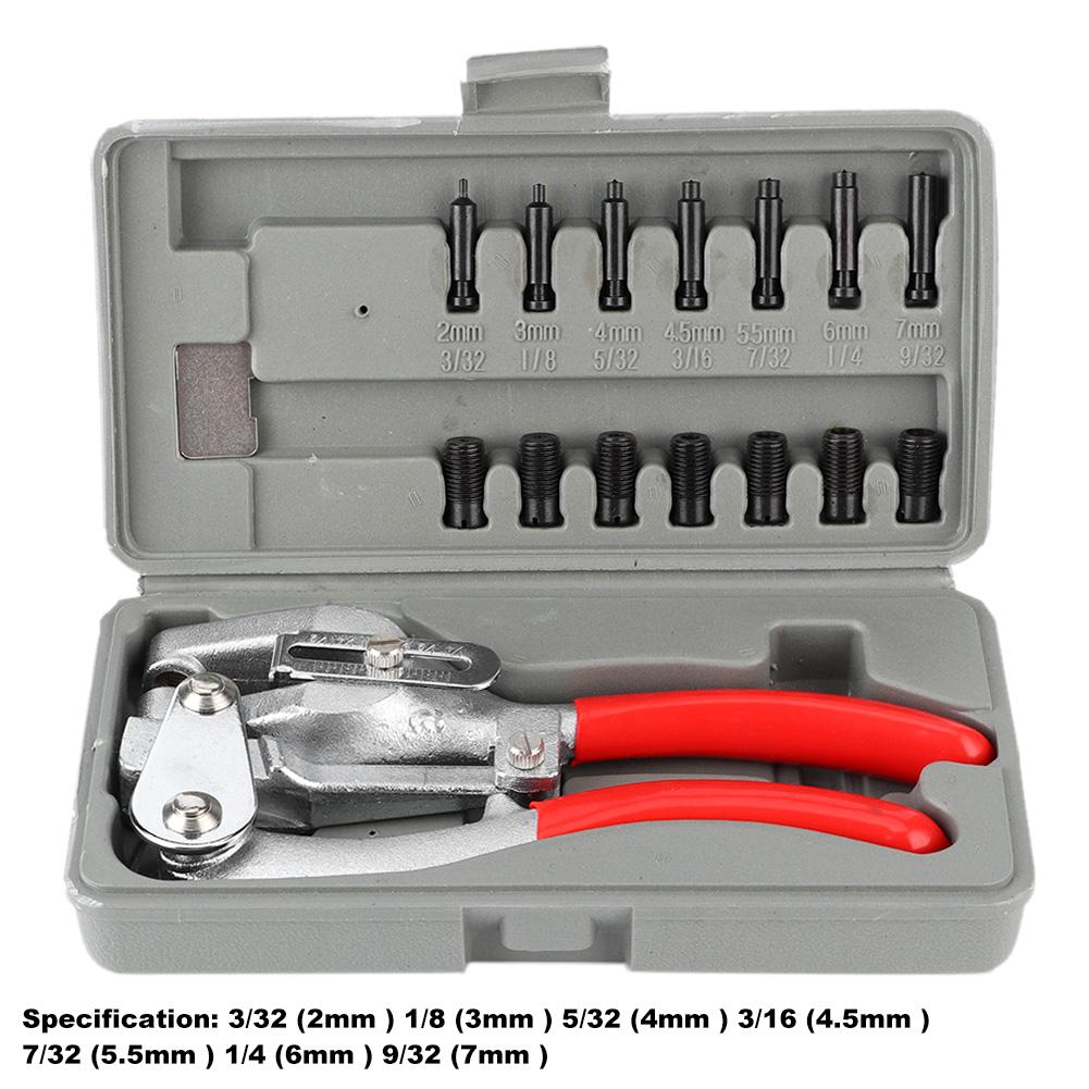 16Pcs Multifunction Punch Pliers Manual Tools for Metal Brass Rubber Watchband Leather Plastic