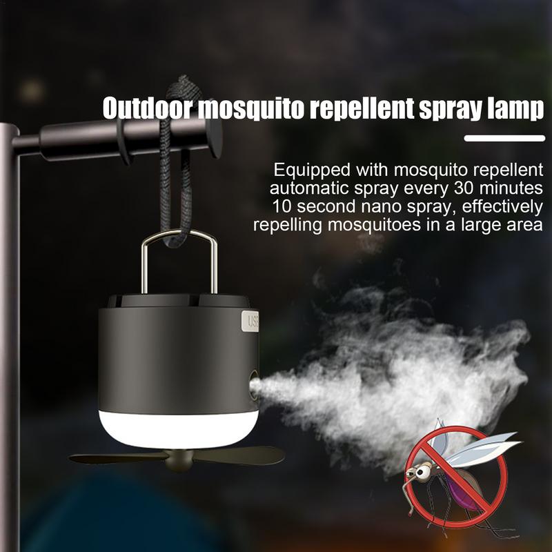 Mosquitoes Repelled Outdoor Patio Fan Flying Fly Trap Indoor Flying Fly Catcher For Home Led Lantern Camping Fan Low Noise