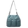 Large Capacity Drawstring Bag Women's Tote Bag Solid Color Shoulder Bag