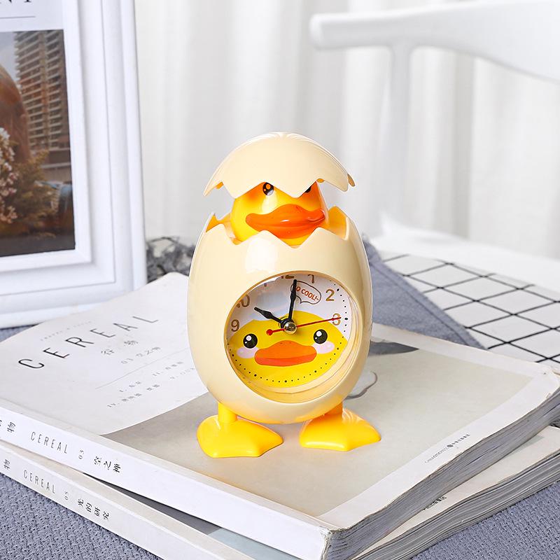 

Creative Chick Eggshell Alarm Clock - Kids Bedroom Ornament & Student Birthday Gift жовтий
