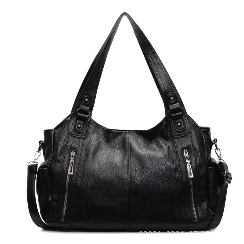 2025 neue Retro-Umhängetasche aus weichem Leder, lässige Textur, große Kapazität, vielseitige Tasche für Pendler, Outdoor-Reisen