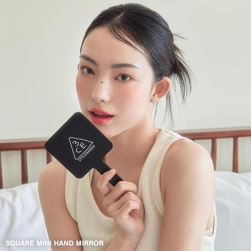 3CE Square Mini Hand Mirror Pink Rumor