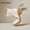 Tianmeiyi Women's Plush Lined Chelsea Boots