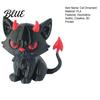 Artistic Black Cat Collectibles 3D Printed Evil Ornament for Car Dashboard Creative Devil Handcrafted Statues Figurine Gothic Desktop Decoration