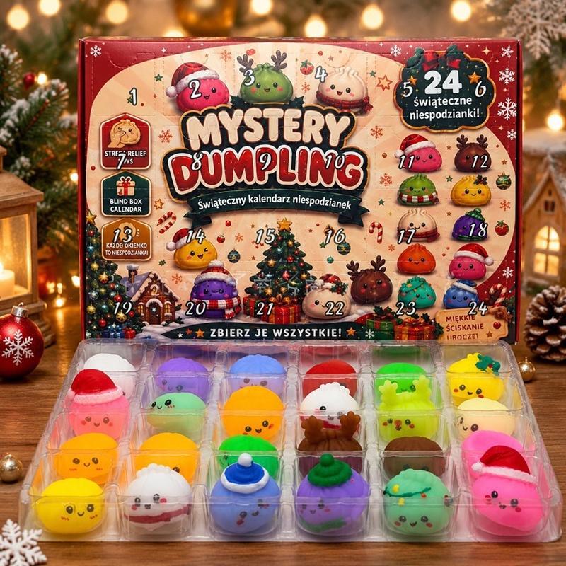 Christmas Dumpling Advent Calendar 24 Days Countdown 24Pcs Holiday Ornament Unique Surprise Gift for Friends Xmas Home Decor