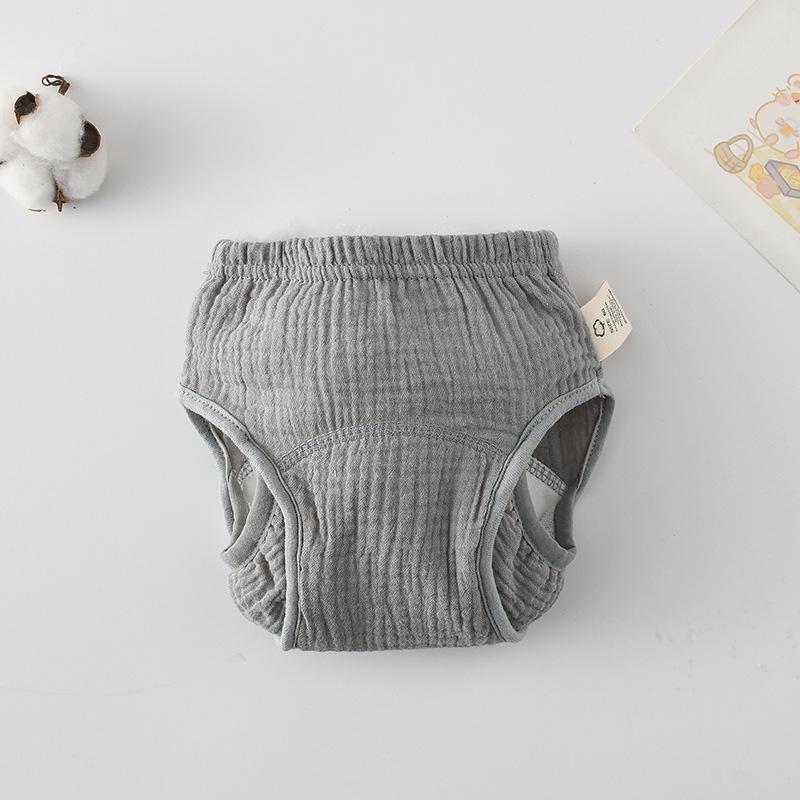 Korean Style Winged Baby Gauze Pull-up Pants: Pure Cotton Diaper Cover & Training Pants