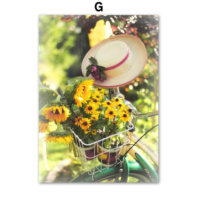 

Поезд Сакуры Велосипед Маргаритки Цветы Весенний Пейзаж Постеры Принты Настенное Искусство Холст Живопись Картины Для Гостиной Домашний Декор 21cm×30cm NoFrame
