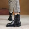 Fashion Women's Ankle Boots Zip Moccasin Black Lightweight Booties New In Pu Designer Luxury Sale Trend 2025 Y2k Goth Female Short Shoes