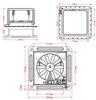 12V/24V RV Skylight Ventilation Fan with Rain Sensor, Insect Protection, Two-Way Airflow & Light for Motorhomes