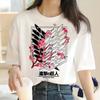 Japanese Anime Attack On Titan Graphic Print Harajuku T Shirt Casual Fashion Short Sleeve T-Shirt Women Graphic T Shirts