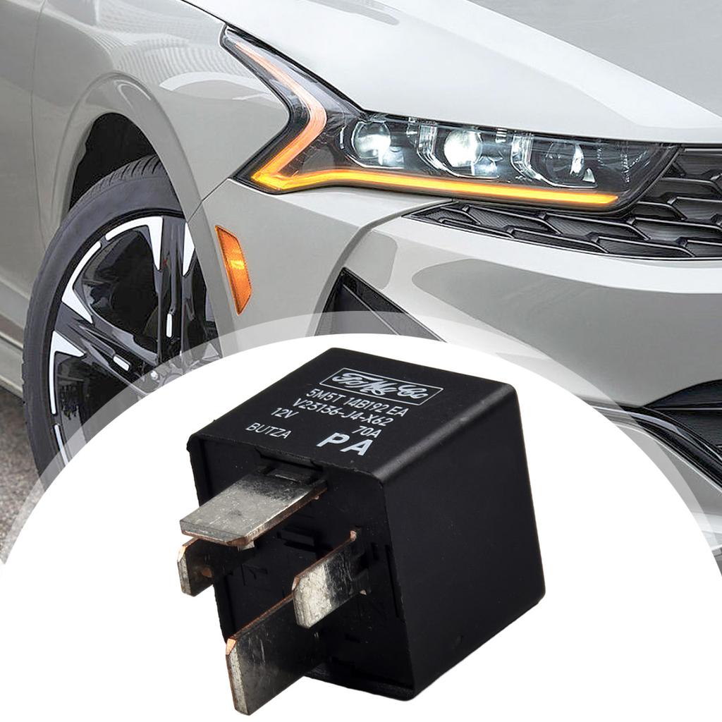 For Ford Auto Relay Car Relay Car Interior Parts 5M5T14B192EA 70A 12V Black Plastic Plug-and-play V23136-J4-X62