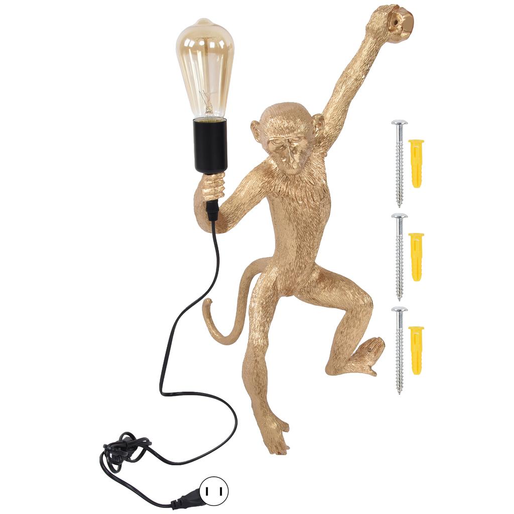E27 Monkey Wall Lamp Strong Bearing Capacity Monkey Pendant Light for Household