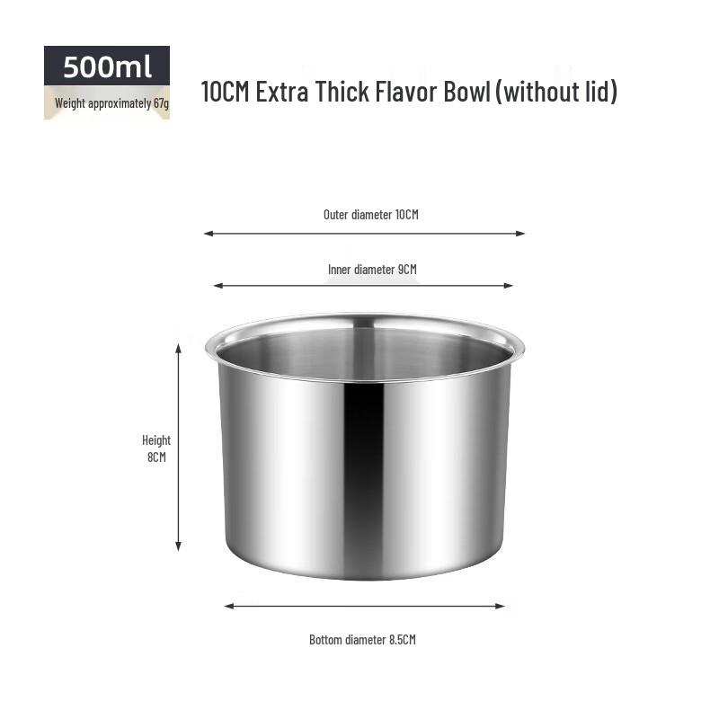 Lainuo Commercial Stainless Steel Condiment Pots (20-Pack)