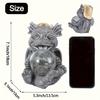 Solar Powered Dinosaur Sculpture Ornament Resin Garden Decorative Ball Hugging Dino Gift for Friends And Family