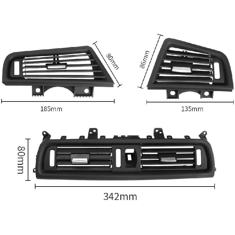 Right Hand Driver Center Console Fresh Air Conditioning AC Vent Grille Outlet With Chrome/Fit For BMW F10 F11 5 Series 64229166888(Right With Chrome)