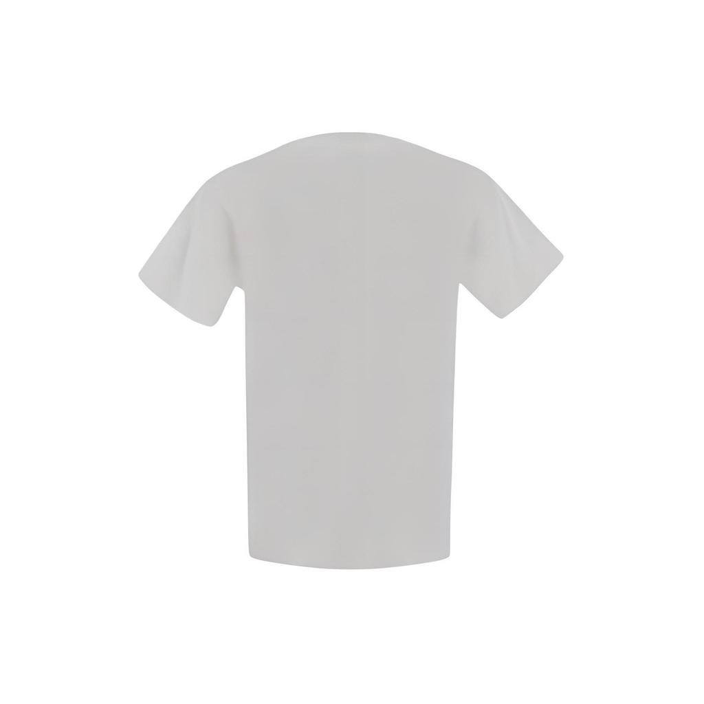 STONE ISLAND Logo Patch T-Shirt White Men Tops 801523757-A0001