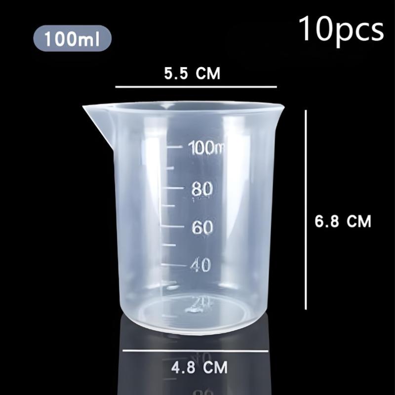 100ml/150ml maišymo puodeliai Plastikinis skysčio indas Epoksidinės dervos matavimo stiklinė Cheminės laboratorijos puodeliai Matavimo puodelis Virtuvės kepimas