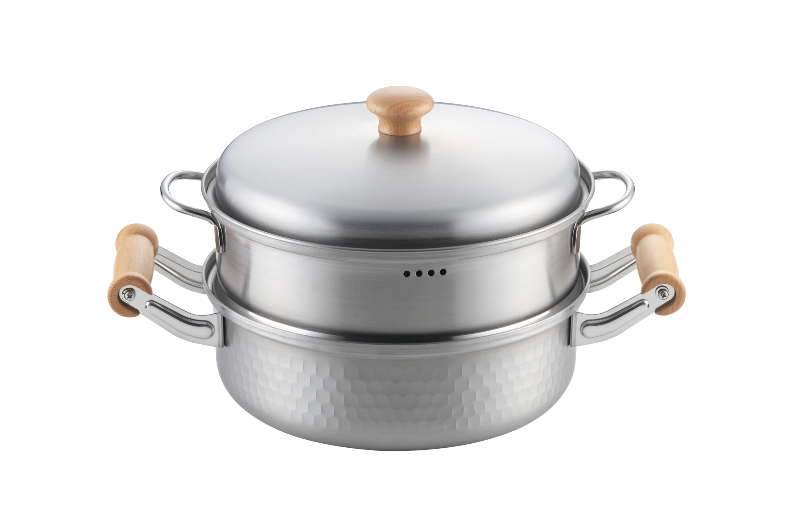 

Пароварка Maruyama Takumifuku с кованой деревянной и индукционной и газовой плитой из нержавеющей стали, двухъярусная ручка, 23 см, отделка, ручка, крышка, TF011,