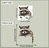 Cute Raccoon Baby Toilet Sticker Bathroom Toilet Cover Sticker Wall Stickers For Home Decoration
