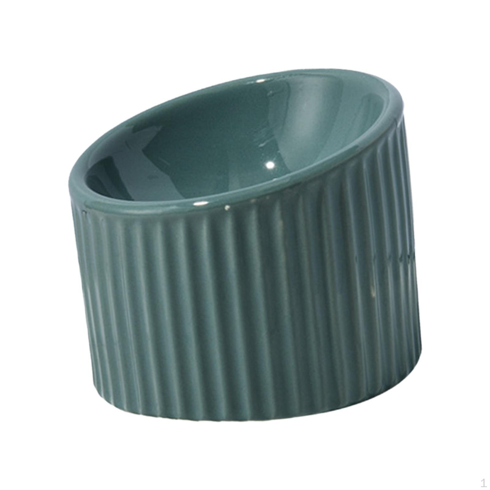 

Миска для кошек, контейнер для еды, посуда, портативные принадлежности, керамическая посуда для кормления домашних животных Blue