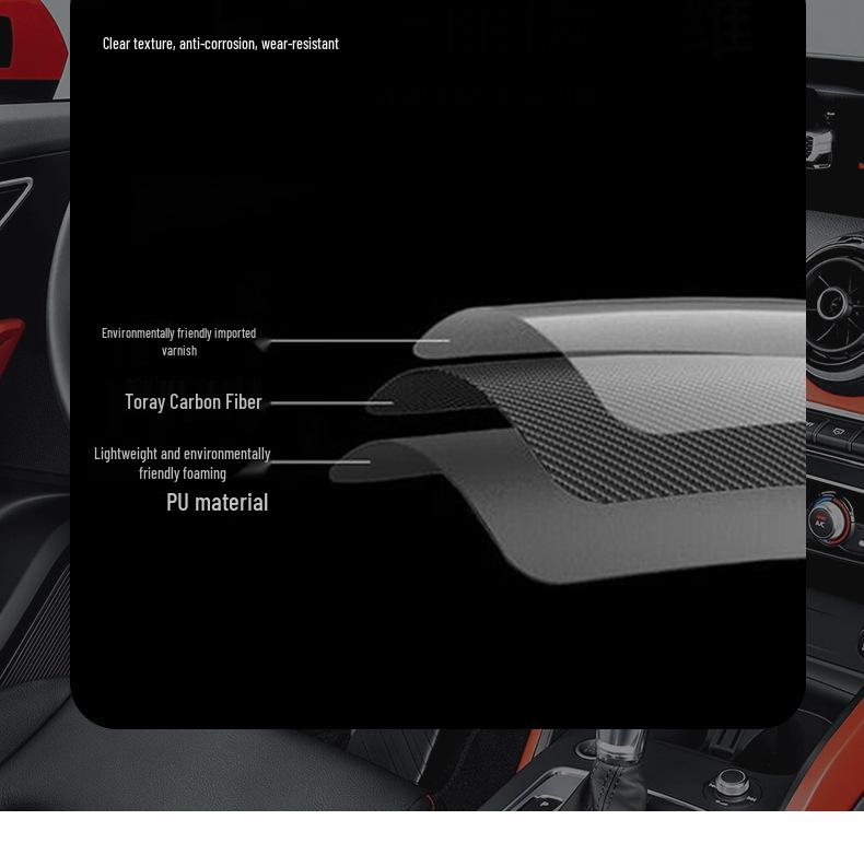 Carbon Fiber Rear Logo Stickers for Toyota RAV4 - Customizable with Your Images