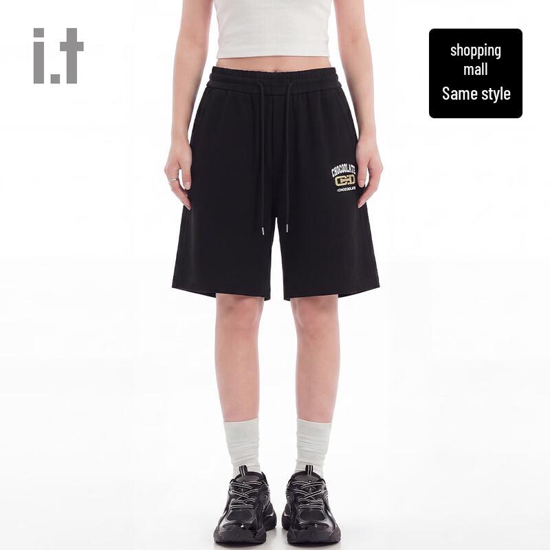 CHOCOOLATE i.t Unisex Casual Drawstring Shorts 34 чёрный